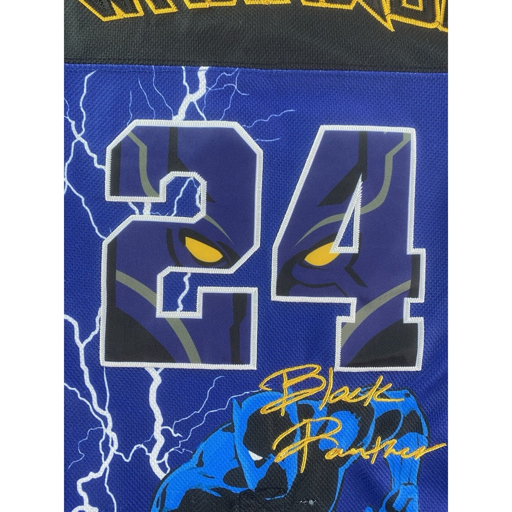 Black Panther Hockey Jersey Extra Small Blue Purple Back Headgear Classics 1966 - Picture 4 of 15